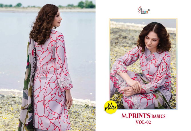 M Prints Basics Vol 2 By Shree Cotton Embroidery Pakistani Suits Wholesale Price In Surat